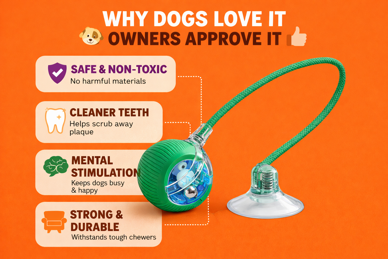 Smart Interactive Dog Ball Toy with Tail
